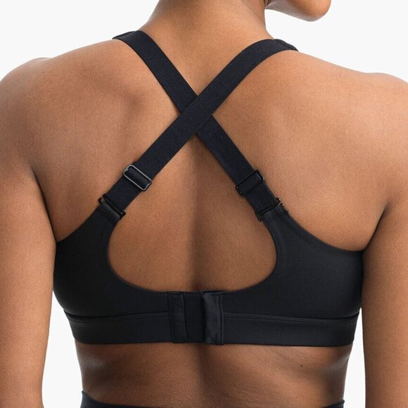Lolë Black Sports Bra Convertible High Impact Hook Back Workout Active Top - Picture 4 of 13